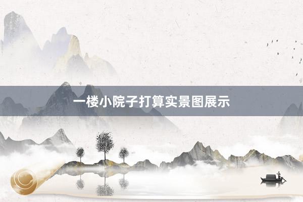 一楼小院子打算实景图展示